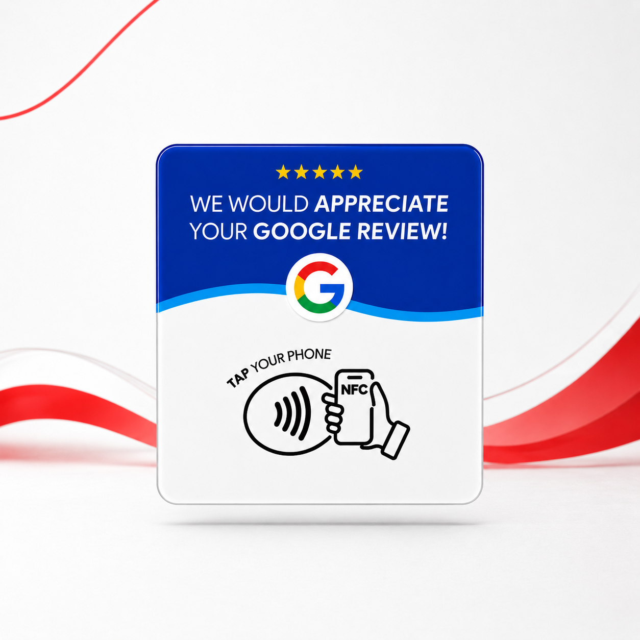 Malta Tap NFC Google review card — tap your phone to leave a review